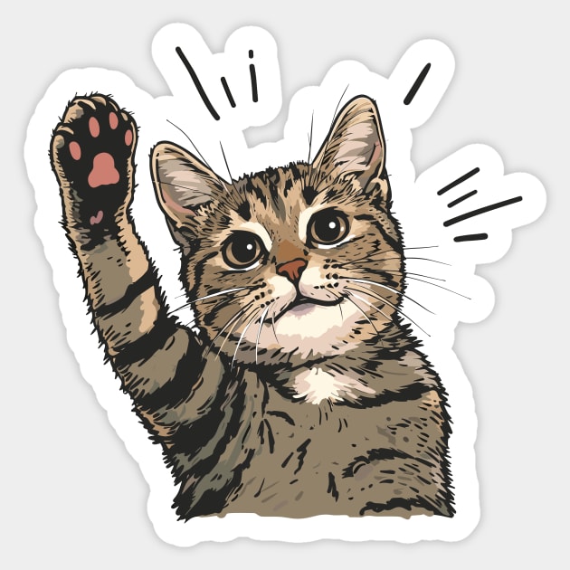 Cat Paw High Five Sticker by Mad Swell Designs